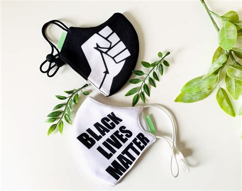 Blm Filtered Face Mask Black Lives Matter Reusable Face Mask