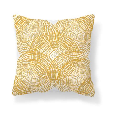 Mustard Yellow Teal Throw Pillow Cover Modern Mix And Match Etsy