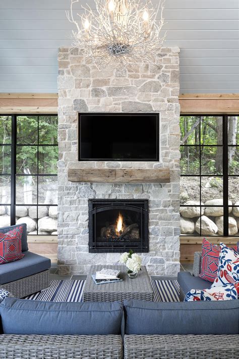 Incredible Modern Stone Fireplace For Small Space Home Decorating Ideas