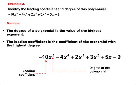 Math Example Polynomial Concepts Degree Of A Polynomial Example 4