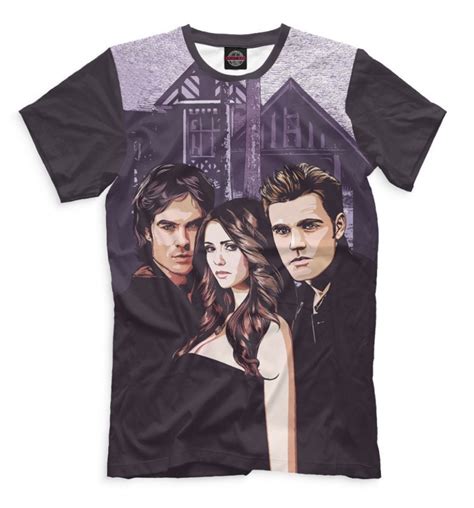 The Vampire Diaries Art T Shirt Premium Quality Shirt Etsy