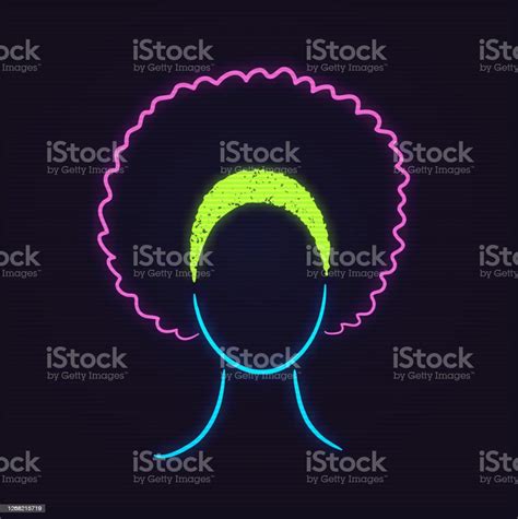 Neon Profile Picture Faceless Avatar Stock Illustration Download