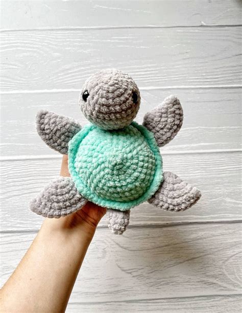 Handmade Turtle Plush Turtle Crochet Turtle Stuffed Turtle Etsy