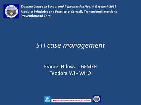 sti case management francis ndowa theodora wi