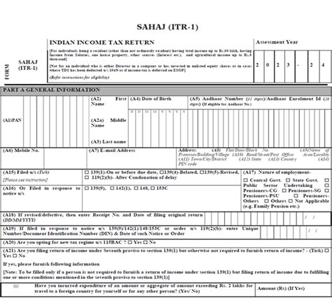 Itr Sahaj Income Tax Return For Salaried Individuals Tax Win