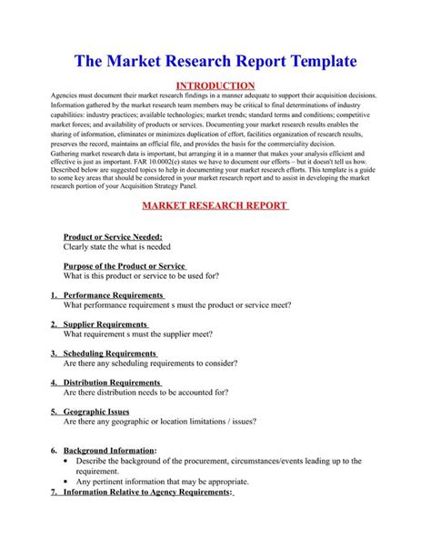 Market Analysis Examples Pdf Word Pages Examples Throughout Market