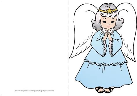 Christmas Angel Printable Template card | Free Printable Papercraft