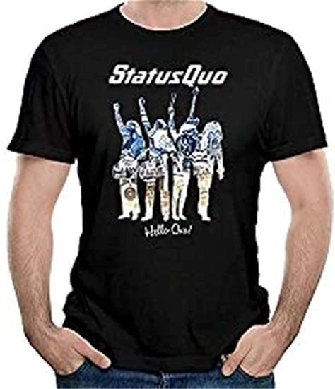 Status Quo Band Hello Quo Freizeit T Shirt Für Herren Amazonde