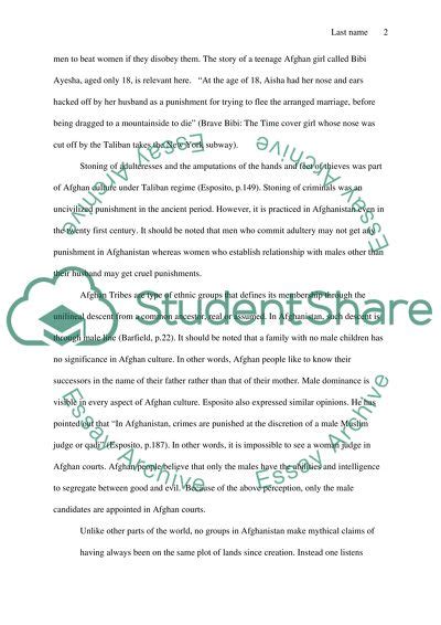 Afghanistan Culture Essay Example Topics And Well Written Essays