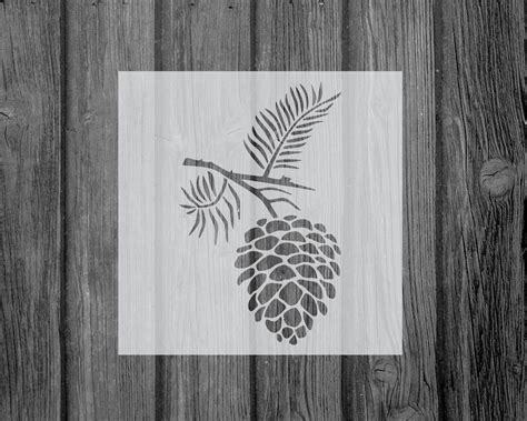 Pine Cone Stencil Reusable Mylar Craft Stencil For Painting 281 Etsy