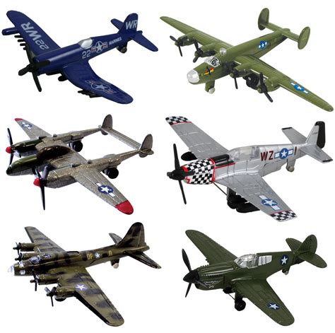 Inair Wwii Planes With Aircraft Id Guide Set Of 6 Mightytoy