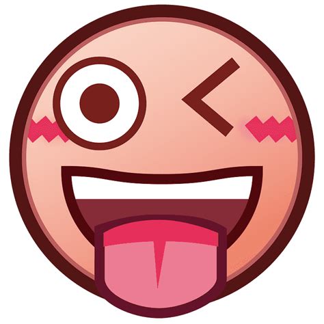 Winking Face With Tongue Emoji Clipart Free Download Transparent Png