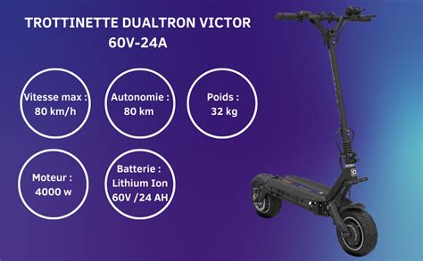 Minimotors Dualtron Victor Trottinette éléctrique 60v 24ah Taille