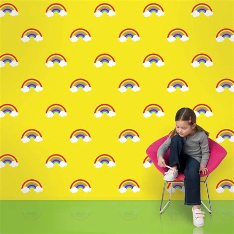 Wallcandy Arts Rainbow Wallpaper Wallpaper Kids Room Wallpaper