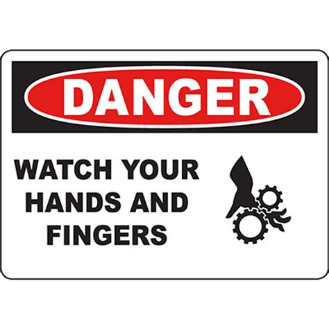 Danger Watch Your Hands And Fingers Sign Wsymbol Graphic Products