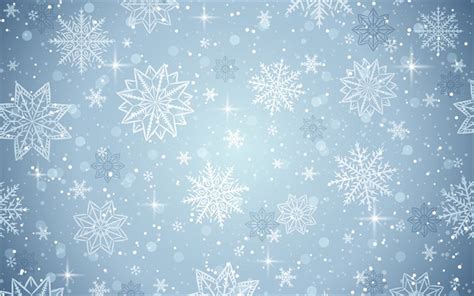 Download Wallpapers Winter Texture Blue Background With Snowflakes