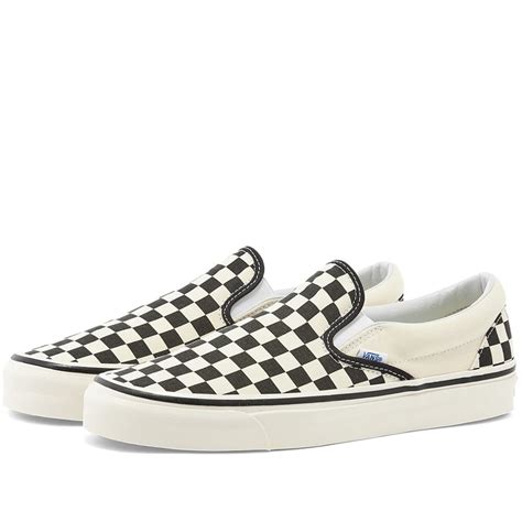 Vans Ua Classic Slip On 98 Dx Checkerboard Black And White End Kr