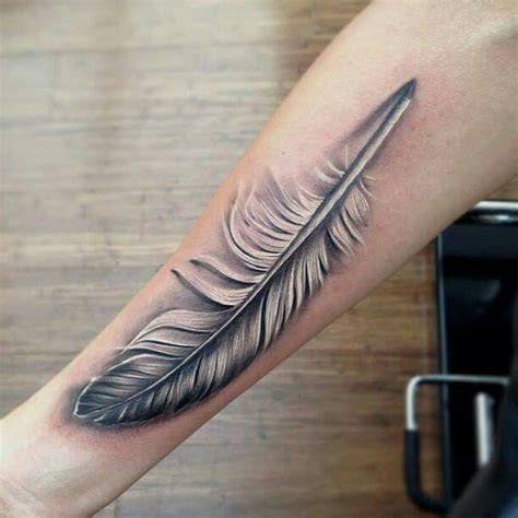 45 Awesome Feather Tattoo Ideas - ADDICFASHION | Feather tattoos, Feather tattoo, White feather ...