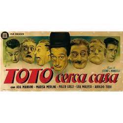 Commedia all'italiana sullo sfratto firmata da steno e monicelli. Italian movie poster - TOTO' CERCA CASA