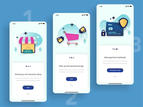 Onboard Screen For Shopping Online App 3 Screens Uplabs