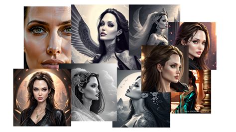 Digital Ai Generated Angelina Jolie Artwork