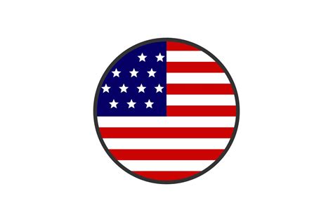 Usa Flag Icon Vector Graphic By Denisudibyo · Creative Fabrica