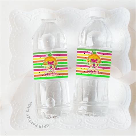 Tutti Frutti Water Bottle Labels Etsy
