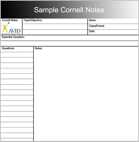 Please note that books and notes are included in the list of banned items. 8+ Printable Cornell Notes Templates Free Word, PDF Format