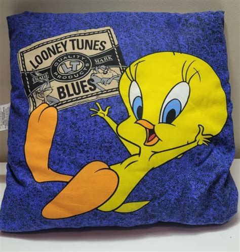Vintage Looney Tunes Tweety Sylvester Bugs Bunny Warner Bros 1997 Blue