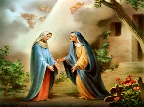 At the annunciation, the angel gabriel told mary that she would be the mother of the savior. Holy Mass images...: MARY - Visitation