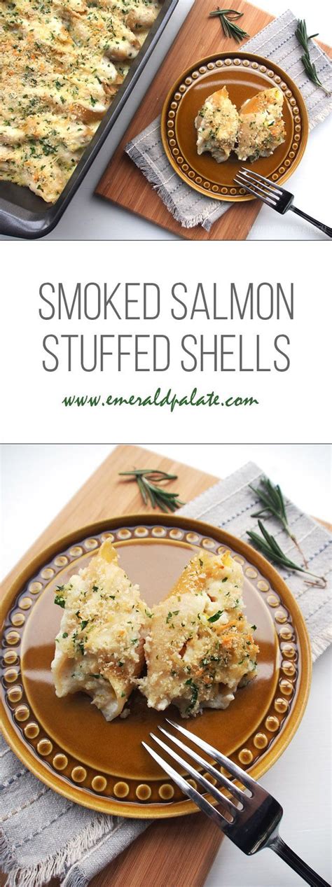 This smoked meatloaf recipe stuffed with bacon and cheese is so amazing! Smoked Salmon Stuffed Shells | Stuffed pasta shells ...