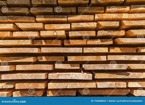 Detail Wooden Planks Air Drying Timber Stack Wood Air Drying