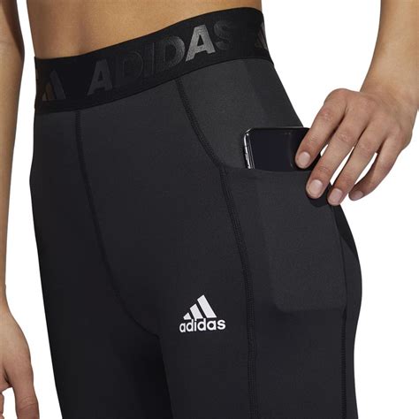Buy Adidas Womens Techfit 3 Stripes Long Gym Leggings Black
