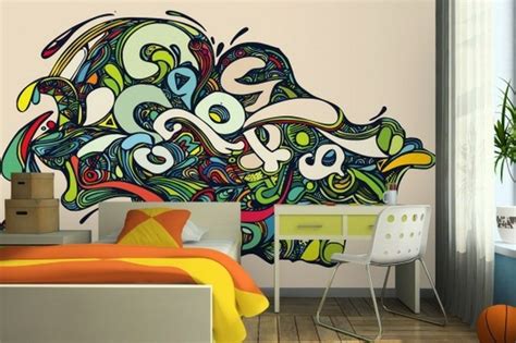 Cool bedroom wall art idea. Wandgestaltung Jugendzimmer - cool und schön einrichten ...
