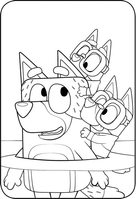 8 Bluey Characters Coloring Pages References Yatfsba