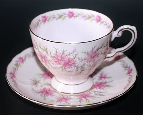 Tuscan Pink Tea Cup And Saucer Love In The Mist Etsy Tea Cups Pink Tea Cups Pink Tea