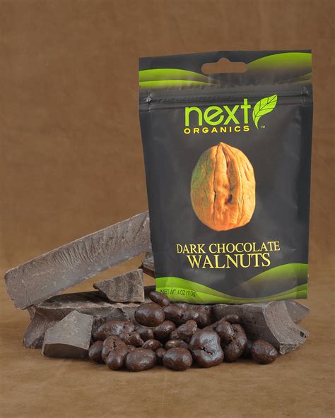 Organic Dark Chocolate Walnuts 4 Oz Next Organics