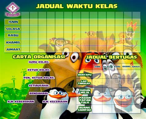 Membuat jadwal pelajaran di mading kelas. Koleksi Templat Jadual Waktu Kelas 14 Waktu