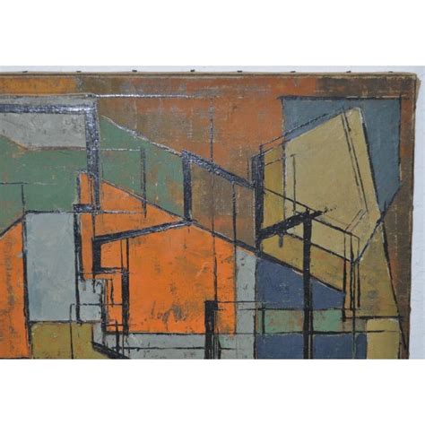 C 1953 Mid Century Modern Abstract Oil Painting Chairish