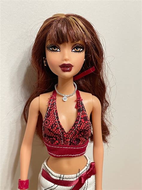 Barbie My Scene Rebel Style Chelsea Doll Auburn Red Hair Top Skirt