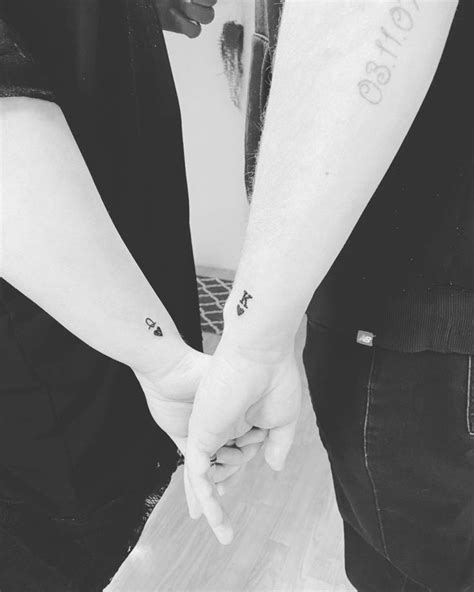 Romantic Small Matching Tattoos For Couples Small Tattoos