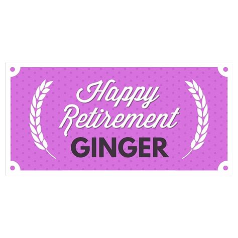 Happy Retirement Pink Banner Personalized Party Backdrop