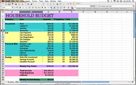 How To Make A Home Budget Spreadsheet Excel Spreadsheets