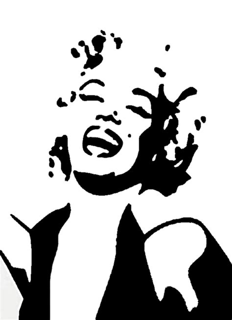 Marilyn Monroe Stencil By Gulcin Marilyn Monroe Stencil Witchy