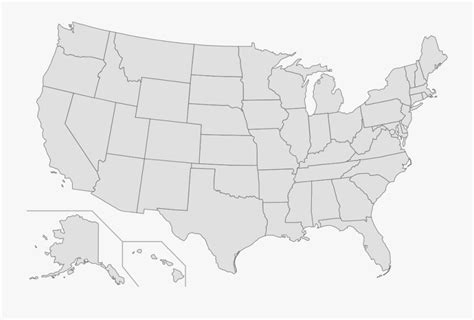 United States Map Gray