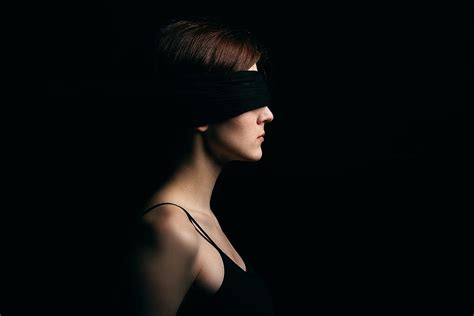 Hd Wallpaper Woman Wearing Black Blindfold Facing Sideways Portrait Person Wallpaper Flare