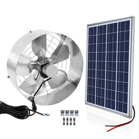65w 3000cfm Greenhouse Ventilation Fan Extractor Kit And 25w Solar