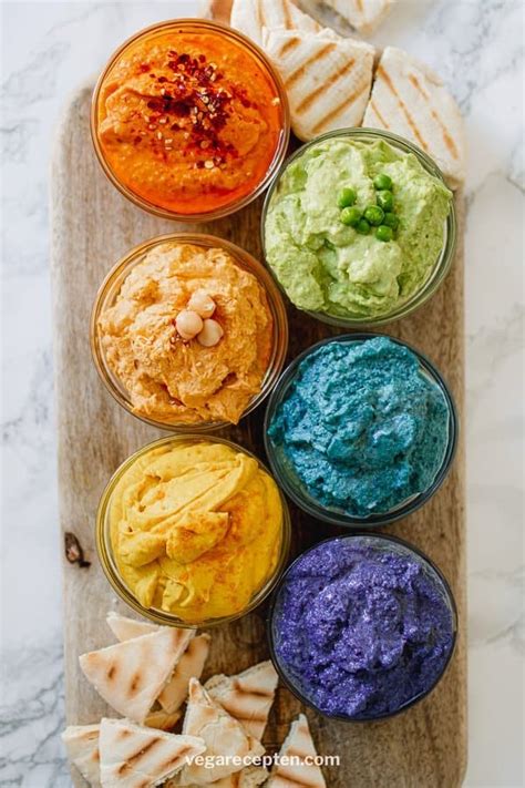 Rainbow Hummus Dip All Natural Vega Recepten