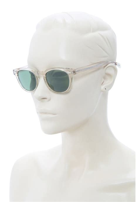 Oliver Peoples Sheldrake Sunglasses In Beige Buff Green Lyst