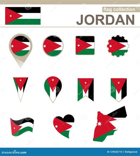 Jordan Flag Collection Illustration De Vecteur Illustration Du Jordan